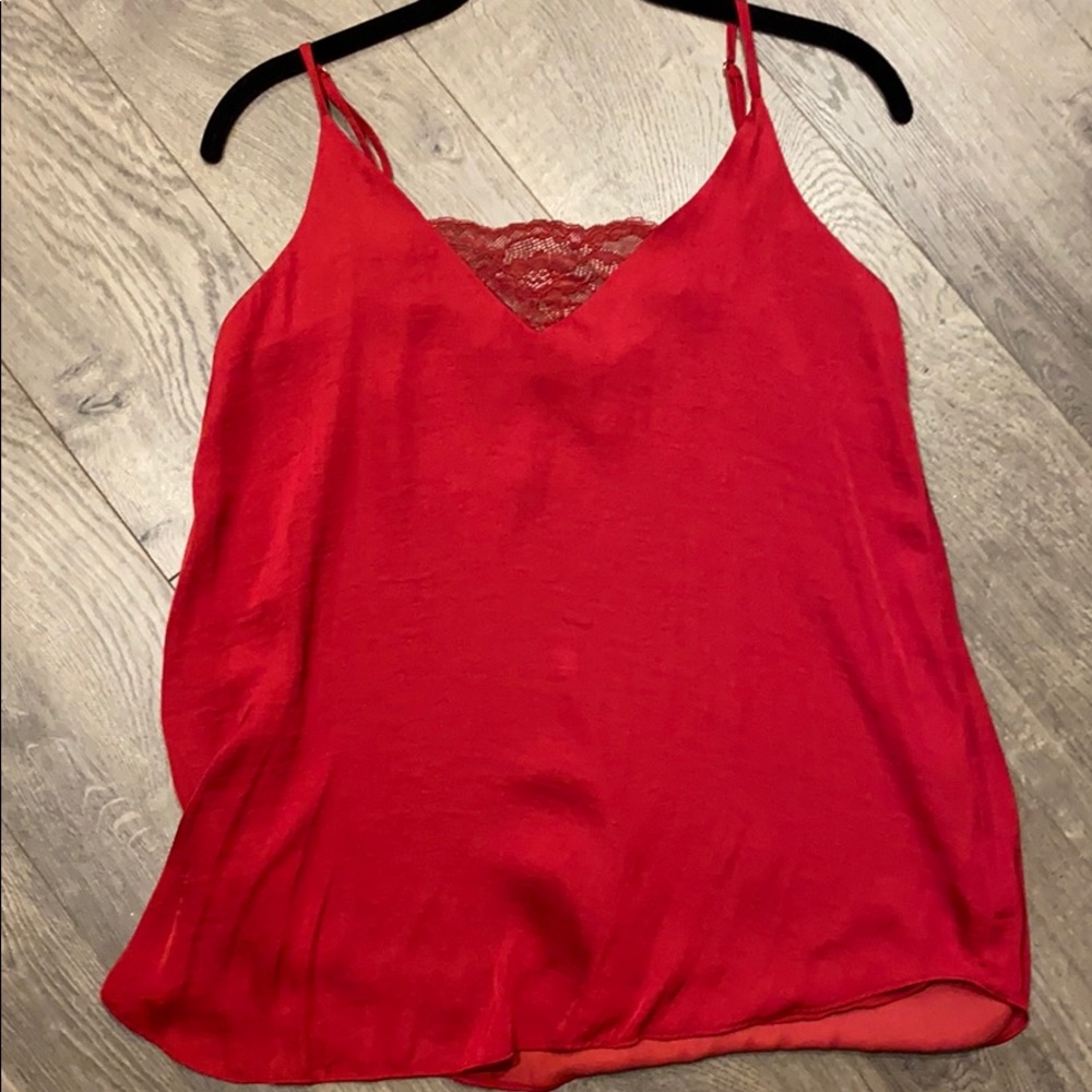 Red silk tank- 1.state